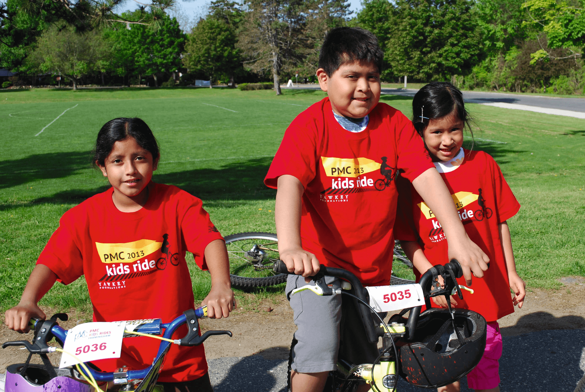 Children on bikes at the Pan Mass Challenge